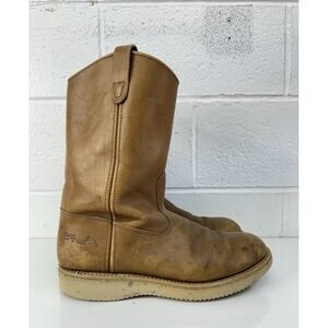 Vintage DD Tuff Pull On Leather Boots / Unions Made In USA / Men's 11